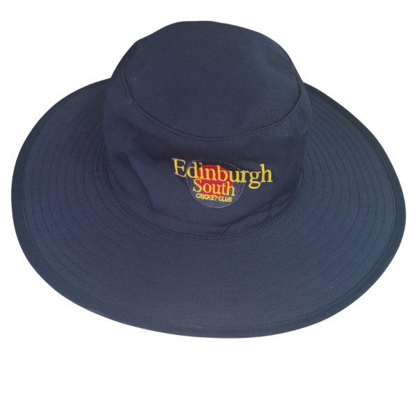 A wide brim hat with the ESCC logo