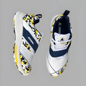 Adoral A6 Camo Yellow/Navy Cricket Shoes